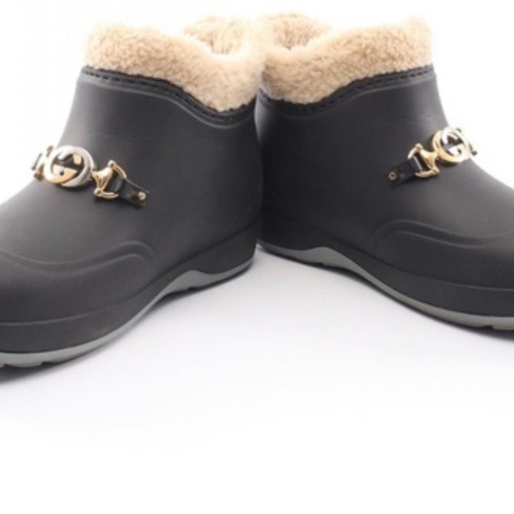 GUCCI Interlocking G Rubber Boots Women size 36